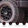 Zigeiya 4 PCS USA Flag Wheel Center Cap Covers, 3.27 inches / 83MM Rim Hub Caps, OEM #22837060 9596403 88963143 23480948 19333202 20942033 19301593, Compatible with GMC (Black) view 3