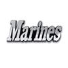 NJECT Officially Licensed United States Marines Plastic Chrome Color Emblem for Cars, Trucks, and All Auto | Universal Fit at 5.3 x 1.7 | Weatherproof view 1