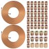 Ailbiuko 1/4" Brake Line Tubing Kit,2 Sets 25 FT Tube with 54 Pcs Fittings view 1