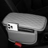 Zaqmru Center Console Cover for Cars Fit for Jeep Gladiator Leather Armrest Covers with 2 Storage Bags(Grey) view 1
