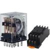 Relay MY4P HH54P MY4NJ Coil General DPDT Micro Mini Electromagnetic Relay Switch with Socket Base LED 12V AC view 1