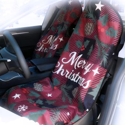 TESFEEL Car Seat Towel Cover, Christmas, Waterproof, 2 Pack