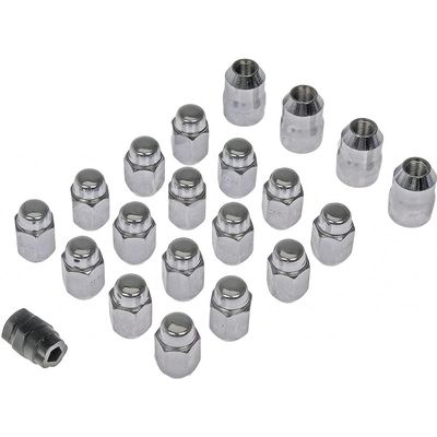 KarParts360 for Ford Mustang 1990-2014 Wheel Lock Set | Steel | Chrome | 5 Bolt Grade | Acorn Nut Head | Internal Lock Design | Conical Seat - 60 Degree