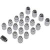 KarParts360 for Ford Mustang 1990-2014 Wheel Lock Set | Steel | Chrome | 5 Bolt Grade | Acorn Nut Head | Internal Lock Design | Conical Seat - 60 Degree view 1