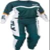 Fly Racing Women's F-16 Moto Gear Set - Pant and Jersey Combo (Teal/White/Gold, Women's 2X-Large Jersey/Size 13/14 Pant) view 1