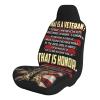 CRAYUKT Veteran Honor Tribute Car Seat Covers Front Seats Cover 1 Pcs Set Universal Fits for Cars Truck 20.5 X 21.5 X 33 in view 1