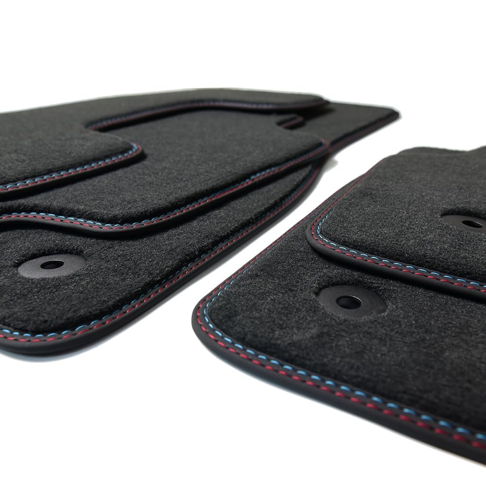 Car Floor Mat for BMW 5 Series i5 2024-2026 G60e G61e 5 PC,Red Edge