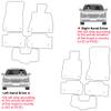 Car Floor Mat for BMW 5 Series i5 2024-2026 G60e G61e 5 PC,Red Edge view 2