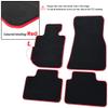 Car Floor Mat for BMW 5 Series i5 2024-2026 G60e G61e 5 PC,Red Edge view 3