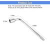 Tuxihapp 22mm Car Spare Tire Lug Wrench, L-Type Heavy Duty Steel Tire Replacement Tool with Hexagon Socket and Slotted End, Universal Motorcycle Car Emergency Repair Wrench for Jack& Maintenance(22MM) view 2