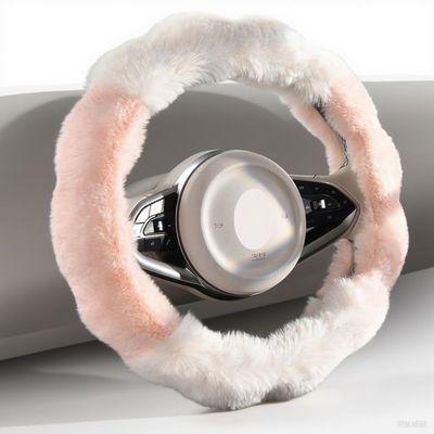 Evankin Fluffy Car Steering Wheel Cover-Universal,Soft Plush Protector 14-14.5 inch Wheels Cute&Girly Design for Women Anti-Slip Comfortable Luxurious.
