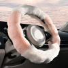 Evankin Fluffy Car Steering Wheel Cover-Universal,Soft Plush Protector 14-14.5 inch Wheels Cute&Girly Design for Women Anti-Slip Comfortable Luxurious. view 2