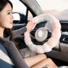 Evankin Fluffy Car Steering Wheel Cover-Universal,Soft Plush Protector 14-14.5 inch Wheels Cute&Girly Design for Women Anti-Slip Comfortable Luxurious. view 4
