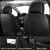 ARTIBY Standard Seat Covers for Toyota Yaris 2007-2025, Breathable Leather Car Seat Protectors, Front Bucket Seat Cover, Waterproof Auto Accessories (Black Blue) view 3