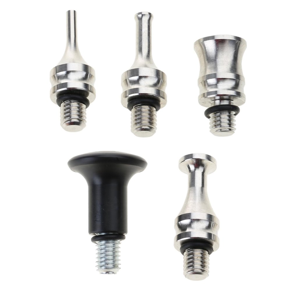 Vdaxvme Dent Stainless Steel Car Tools Tapper Tap Down Tool Kit Tapper Hammer Head 5pcs Hammer Holder Measure Pen Car Body Panel Removal Hand Auto Maintenance Part