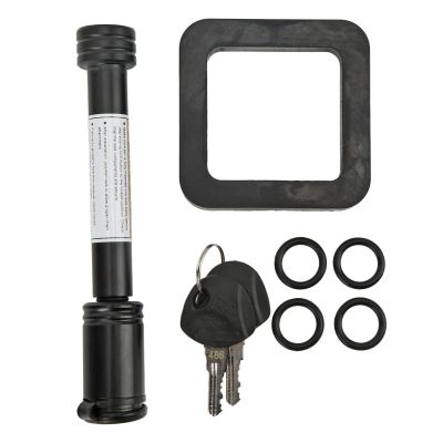 5/8in Trailer Hitch Receiver Pin Lock with 2in Silencer Pad Tubular Keys O Rings for Car Truck Hitch Ball Carrier