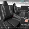 CAR PASS High Back Car Seat Cover Two Front Seats, Sporty Carbon Fiber 3D Waterproof Oxford Luxury Leather All Weather Bucket Seat Cover, Airbag Compatible Universal Fit Car Suv Sedan Truck Black Gray view 4