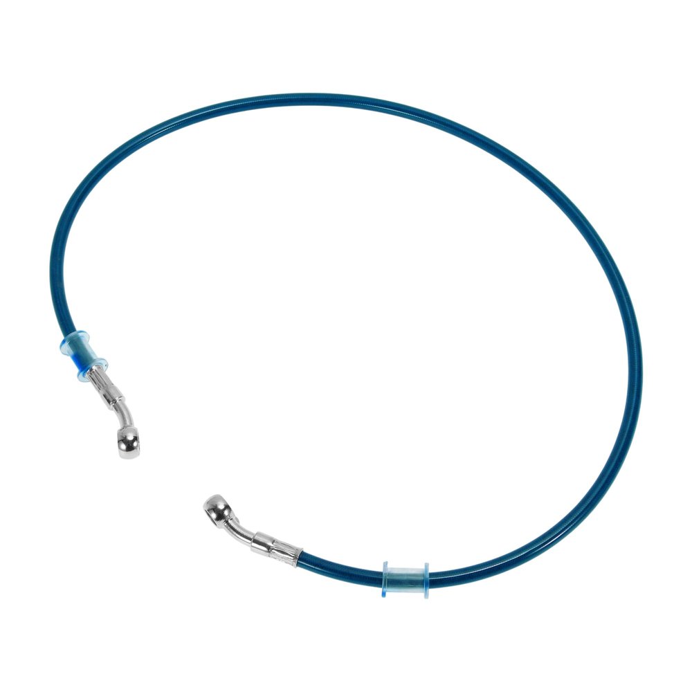Partuto 90cm Motorcycle Brake Clutch Oil Hose Line with Nylon Stainless Steel Wire Braid PU Motorcycle Hydraulic Brake Line for Motorcycles Dirt Bikes Blue