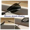 Astraeon Fashion sunglasses, trendy sunglasses, unisex, lightweight UV protection sunglasses, suitable for driving, fishing and golf(Black) view 4
