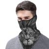 STVYUKL Black And White Lion Head Neck Gaiter Face Mask Uv Protection Windproof Bandanas Headband Breathable Fishing Face Cover Ski Mask With Ear Loops Bandana For Men Women view 4