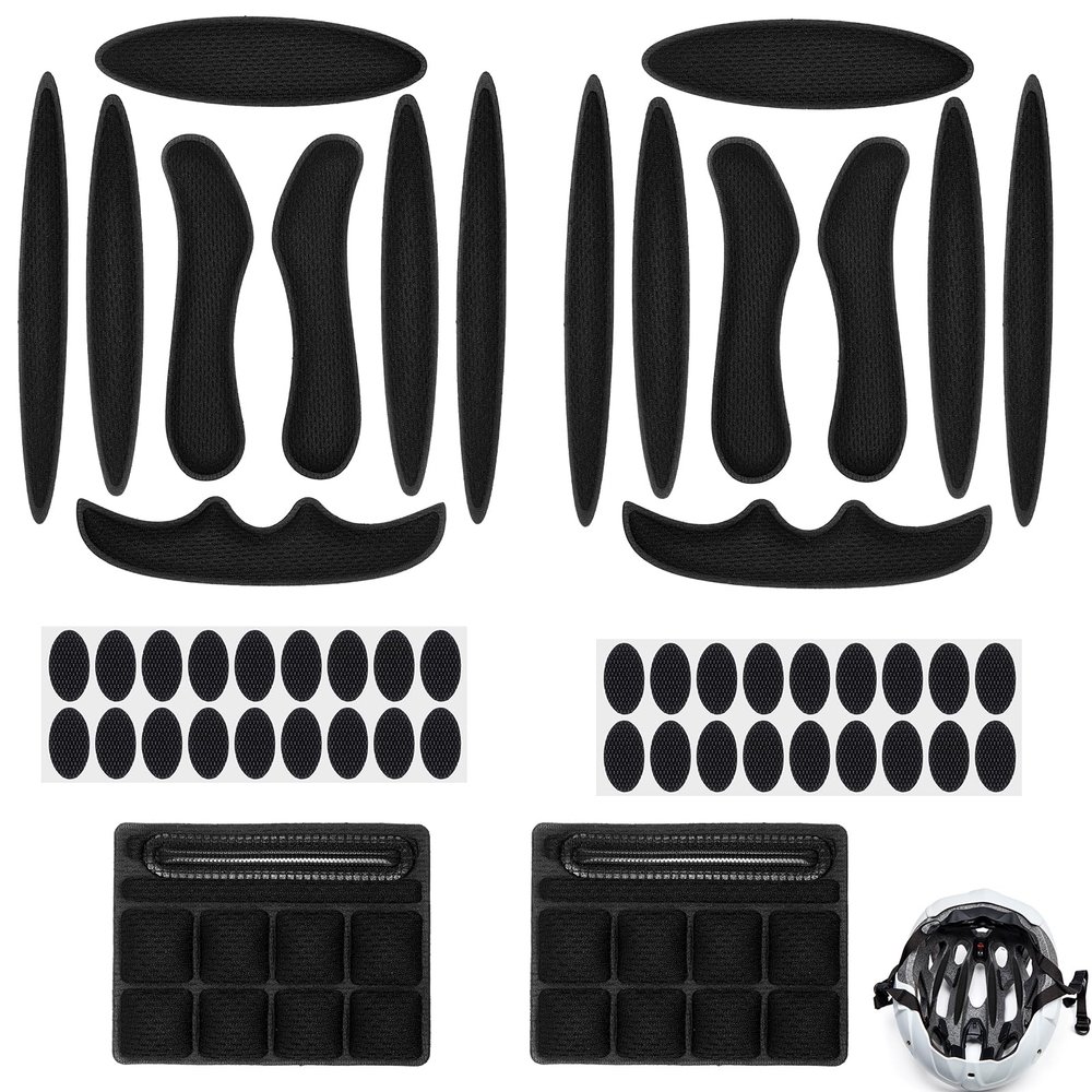 Guduling 2 Set Helmet Padding Inserts,Helmet Pads,Universal Bike Helmets Pads,Replacement Motorcycle Helmets Padding,for Scooter Skateboard Bike Motorcycle Cycling Sport