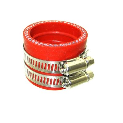 40mm Red Blue Carburetor Intake Pipe Manifold Adapter for Dirt Bike Motorcycle - Quality Rubber Boot with Stainless Steel Clamps(Red)