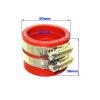 40mm Red Blue Carburetor Intake Pipe Manifold Adapter for Dirt Bike Motorcycle - Quality Rubber Boot with Stainless Steel Clamps(Red) view 3
