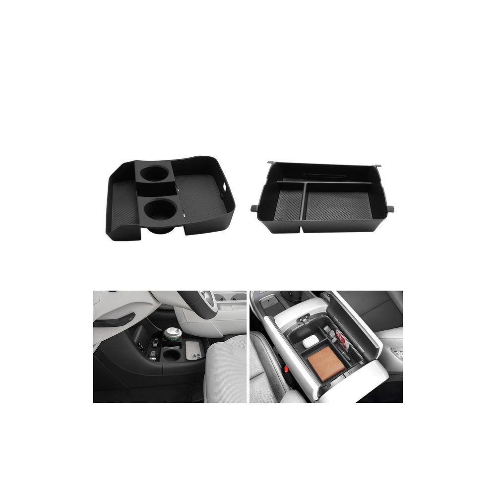 LUWU 2026 2027 Palisade Accessories for 2026 2027 Hyundai Palisade Accessories Palisade LX3 Lower Center Console Organizer, Armrest Console Tray Storage Box Black 2-Pack (Only for 7-Seat)
