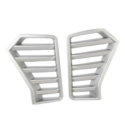 IBDLCXUOP Compatible with Toyota Tacoma 2024 2Pcs Front Bumper Side Headlight Grille Air Vent Trim Cover ABS(Matter Silver)