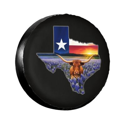 Vintage Texas Map Spare Tire Cover Universal for Rv Suvs Trucks Camper Travel Trailers, Waterproof Polyester Wheel Protector Covers Outdoor,16 inch