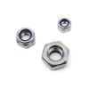 XAOLIUZi 10-100pcs M2 M2.5 M3 M3.5 M4 M5 M6 M8 M10 M12 M16 Hex Hexagon Nylon Insert Self Lock Nut Nylock Nut Locknut A2 304 Stainless Steel DIN985(100pcs M3) view 4