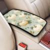 Raunew Fall Cute Pumpkins Green Leaves Retro Car Center Console Armrest Cover Pad, Universal Auto Armrest Seat Box Cover Protector Non Slip Car Interior Decor Accessories for Most Car, Truck, SUV view 1