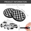 4PCS Cow Print Car Cup Coaster, Car Cup Holder Coaster, 2.75 Inch Crystal Rhinestone Non-Slip Vehicle Water Bottle Mat, Bling Cute Automotive Flower Drink Mat for Women Girls view 2