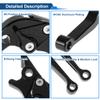 VekAuto Short Brake Clutch Levers for Yamaha YFZ 450 S/T/V 2003-2006 Adjustable Motorcycle Handlebar Brake Lever Aluminum Alloy Solid Black 1 Pair view 4