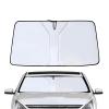 Car Windshield Sun Shade for MG MG Zs Mg3 2000-2023 2024, Foldable Front Sun Shade Windshield Anti-UV Sunscreen Dust Protector Accessories,Silver, Normal (Silver) view 1