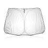 Car Windshield Sun Shade for MG MG Zs Mg3 2000-2023 2024, Foldable Front Sun Shade Windshield Anti-UV Sunscreen Dust Protector Accessories,Silver, Normal (Silver) view 2