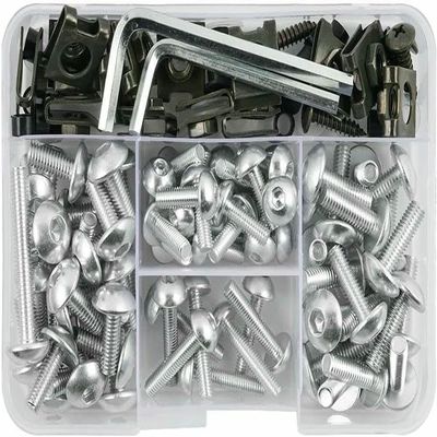 195PCS Motorcycle Full Fairing Bolts Kit Stainless Steel Clips Nut Bodywork Screws, for Kawasaki Versys 650 2010-2012 2013 2014