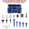 195PCS Motorcycle Full Fairing Bolts Kit Stainless Steel Clips Nut Bodywork Screws, for Kawasaki Versys 650 2010-2012 2013 2014 view 2
