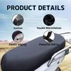 Custom Made Motorcycle Seat Cover Compatible with Vespa S 50 2008-2014,Waterproof,dustproof,Sunproof,Snowproof and Windproof(Black) view 2