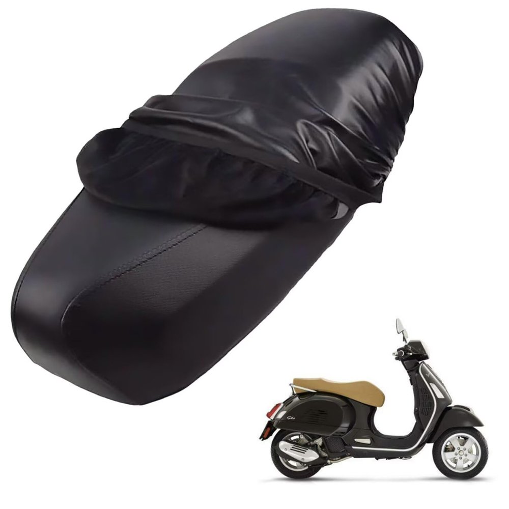 Custom Made Motorcycle Seat Cover Compatible with Vespa Gts 125 2017,Waterproof,dustproof,Sunproof,Snowproof and Windproof(Black)