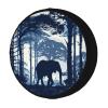Foruidea Elephant Forests Abstract Spare Tire Cover Dust-Proof Wheel Tire Cover Fit Trailer, RV, SUV and Many Vehicle 17 Inch view 1
