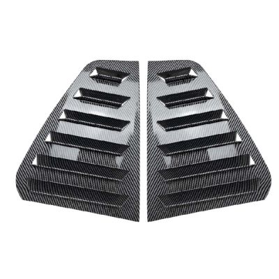 Car Rear Window Louvers for Volkswagen Golf MK6 2008-2012, Rear Triangular Shutters Side Vent Scoop Sun Shade Cover ABS Plastic Accessories,Carbon Fiber