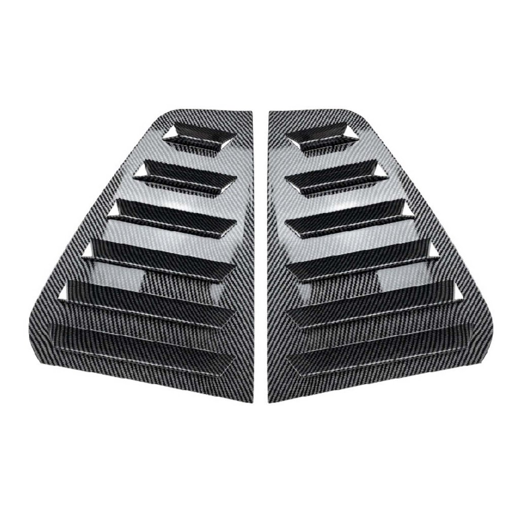 Car Rear Window Louvers for Volkswagen Golf MK6 2008-2012, Rear Triangular Shutters Side Vent Scoop Sun Shade Cover ABS Plastic Accessories,Carbon Fiber