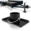 VONLX Removable Trailer Jack Base Plate (with Pin Base), 5000lbs Capacity Black Foot Pad Compatible with A-Frame Boat, Boat Hitch Camper, Boat Trailer Jack Tongue Parts, RV view 1