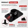 VONLX Removable Trailer Jack Base Plate (with Pin Base), 5000lbs Capacity Black Foot Pad Compatible with A-Frame Boat, Boat Hitch Camper, Boat Trailer Jack Tongue Parts, RV view 2