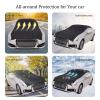 Hail Car Half Cover, for Mercedes-Benz SL R129, Heavy Duty Half Car Cover Hail Blankets Waterproof Outdoor Rain Snow, Silver Black view 3
