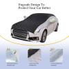 Hail Car Half Cover, for Mercedes-Benz SL R129, Heavy Duty Half Car Cover Hail Blankets Waterproof Outdoor Rain Snow, Silver Black view 4