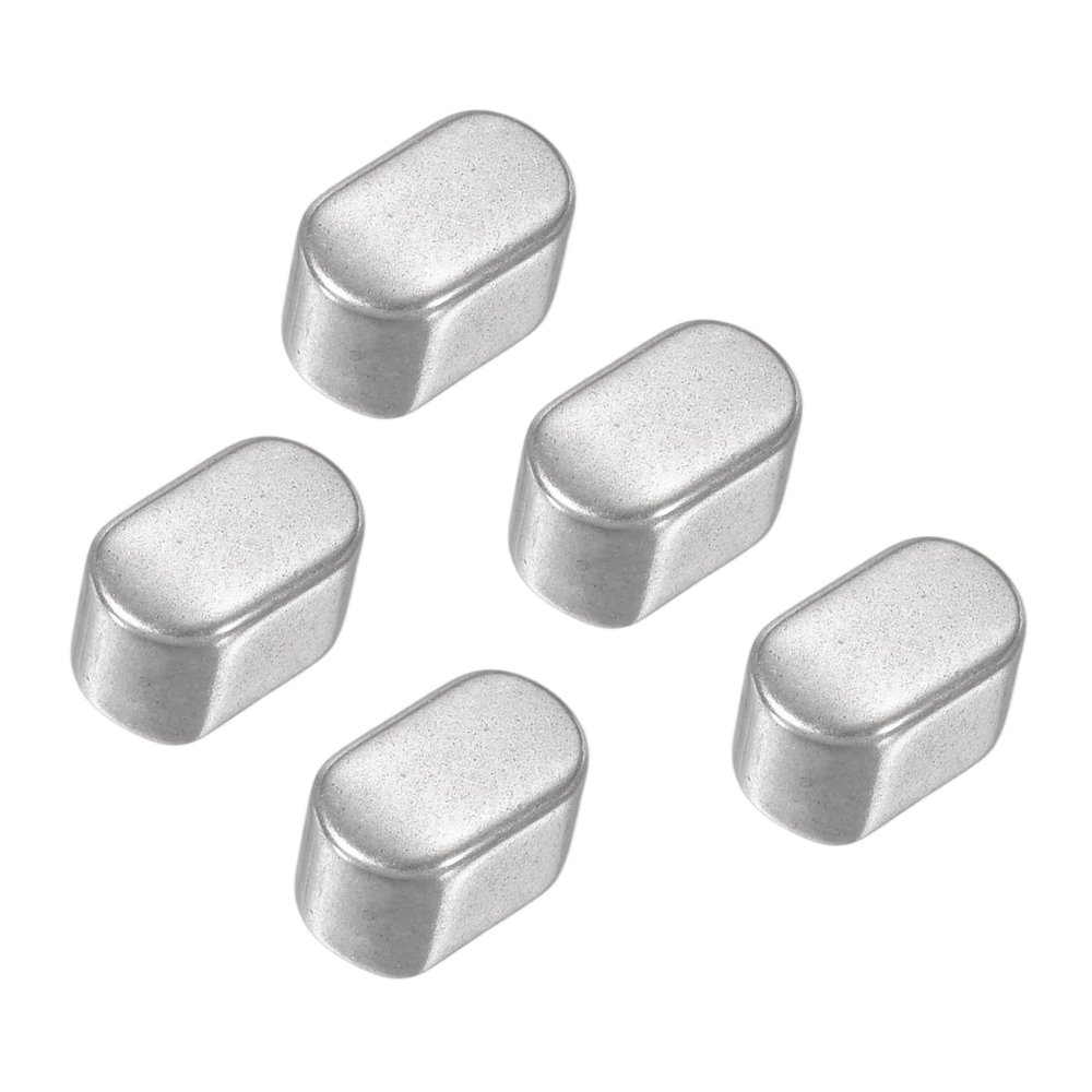 PATIKIL Round Ended Feather Key 10x6x6 mm, 5 Pcs Stainless Steel Parallel Drive Shaft Key Stock for Fasteners Mechanical Industry, Silver Tone