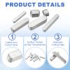 PATIKIL Round Ended Feather Key 10x6x6 mm, 5 Pcs Stainless Steel Parallel Drive Shaft Key Stock for Fasteners Mechanical Industry, Silver Tone view 3