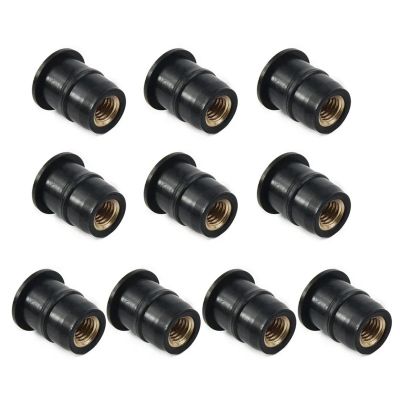 Well Nuts 100pc M5 Rubber Blind Fastener Windshield Fairing Cowl Accessories for Motorcycle